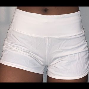 White LULULEMON shorts